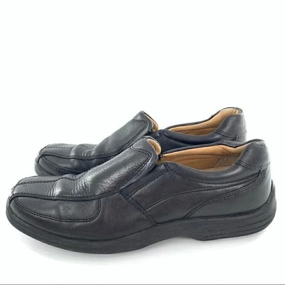 J&M Johnston & Murphy mens loafers size 9 dual width Xc4 system black leather